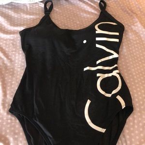 Black Calvin Klein one piece swimsuit Sz 10